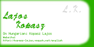 lajos kopasz business card